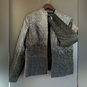 Jones New York Black/Silver Metallic Blazer